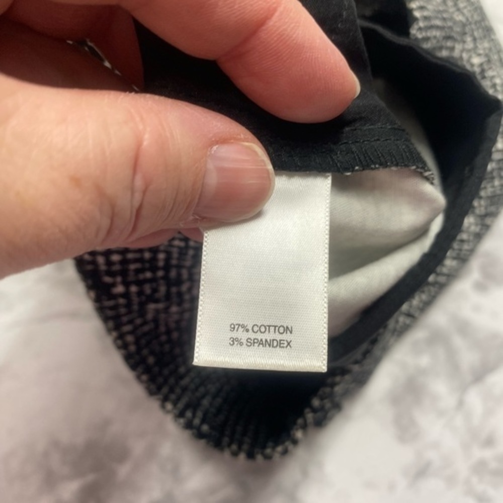 White House Black Market The Slim Ankle Pants Black and White Size 00R - Picture 9 of 11